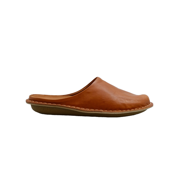 Vibae Roma Leather Unisex Cognac Brown sko, sedd från sidan
