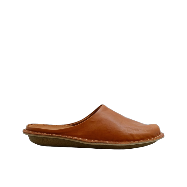 Vibae Roma Leather Unisex Cognac Brown sko, sedd från sidan