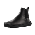 Skinners Chelsea Herr Black – chelseaboot i svart läder på barfotaläst, framvy