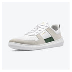 Skinners Oldschooler II Green/White – barfotasneaker i retrostil, framvy