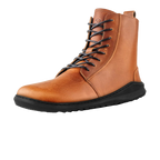 Skinners Astra II Dam Cognac – barfotaboot i cognacfärgat läder, framvy