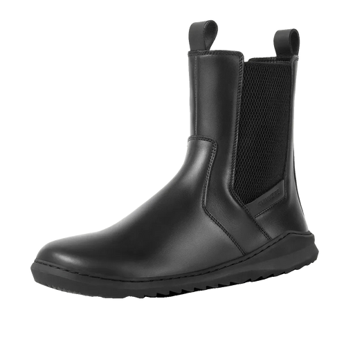 Skinners Chelsea Ice Dam Black – vinterfodrad chelseaboot i svart läder, framvy