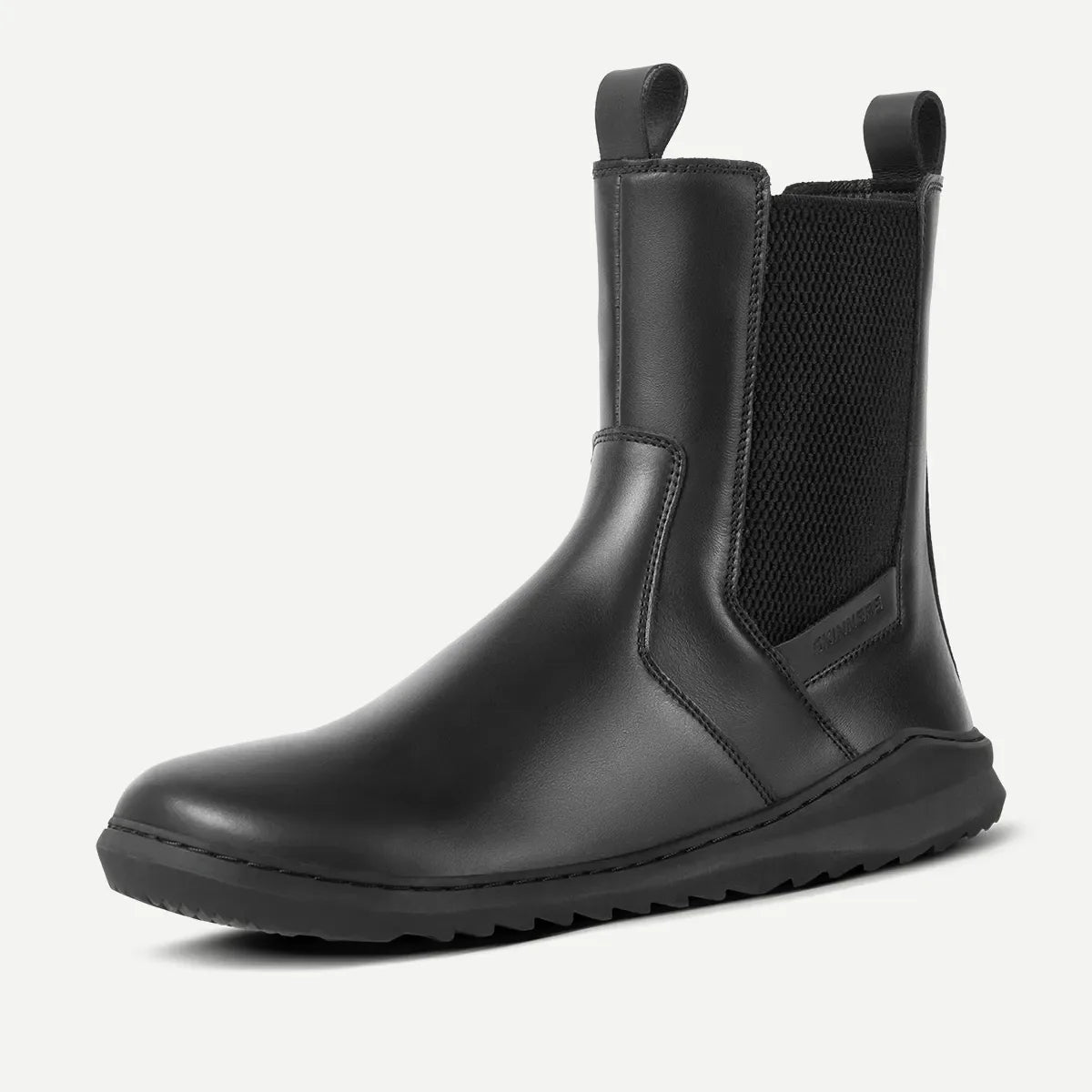 Skinners Chelsea Ice Dam Black – vinterfodrad chelseaboot i svart läder, framvy