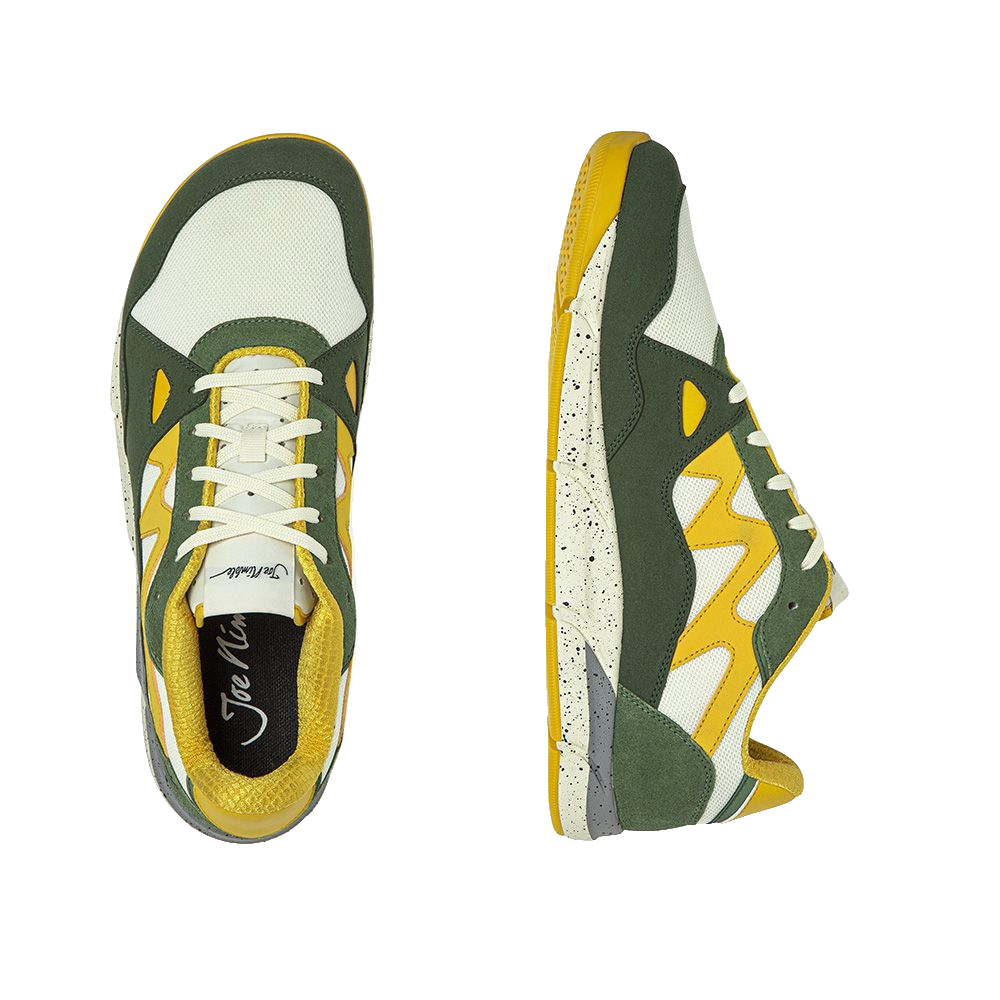 Joe Nimble Sneaker Addict Dam Green/Yellow sneaker, ovanifrån