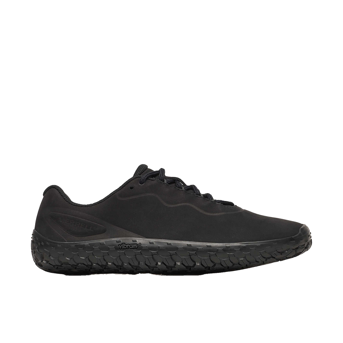 Merrell Vapor Glove 7 Leather Dam Black sneaker, sedd från sidan