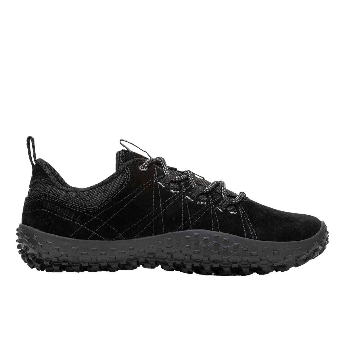 Merrell Wrapt Mid Dam Black/Black vandringssko, sedd från sidan