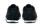 Baksidan av Xero Shoes Wynn Black – minimalistisk barfotasko i svart med retrodesign, bred tåbox och noll drop för naturlig rörelse och komfort