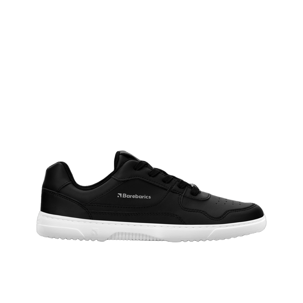 Barebarics Zing Läder Unisex Svart/Vit sneaker, sedd från sidan