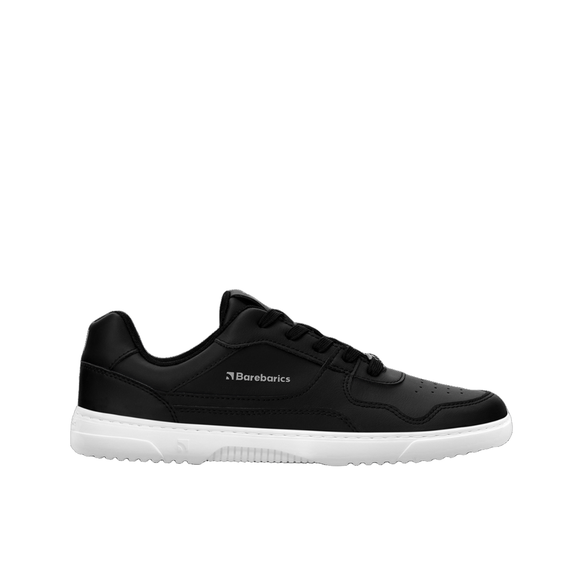 Barebarics Zing Läder Unisex Svart/Vit sneaker, sedd från sidan