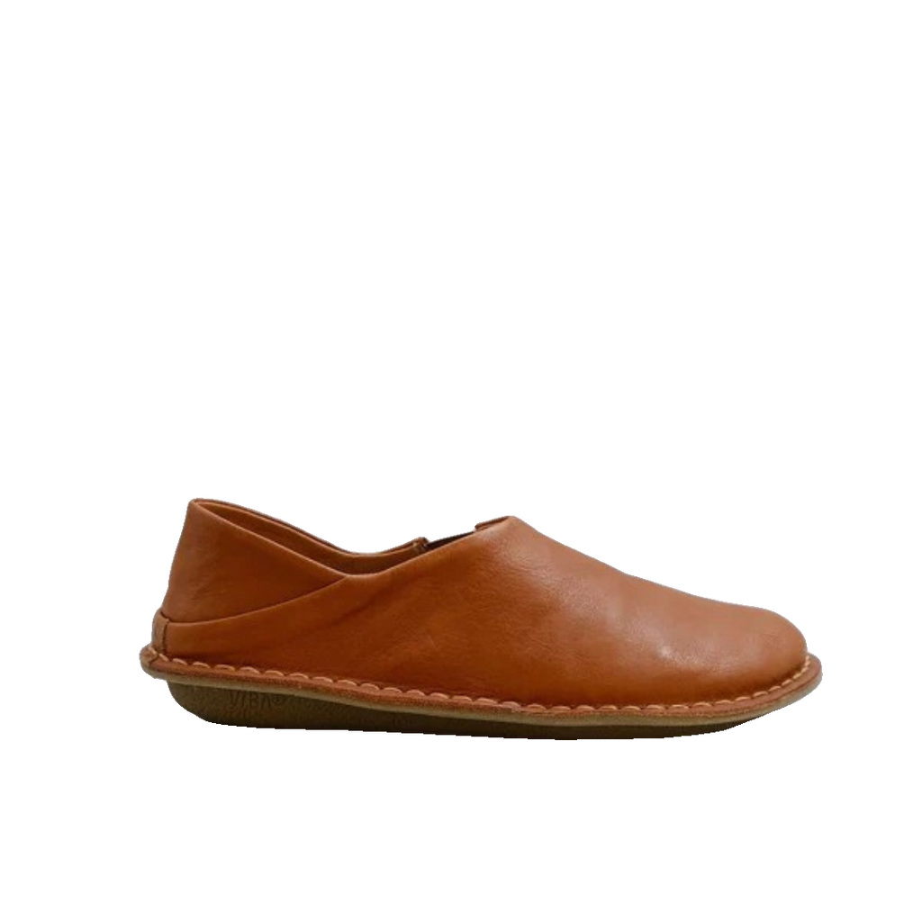 Vibae Zuma Leather Unisex Cognac sko, sedd från sidan