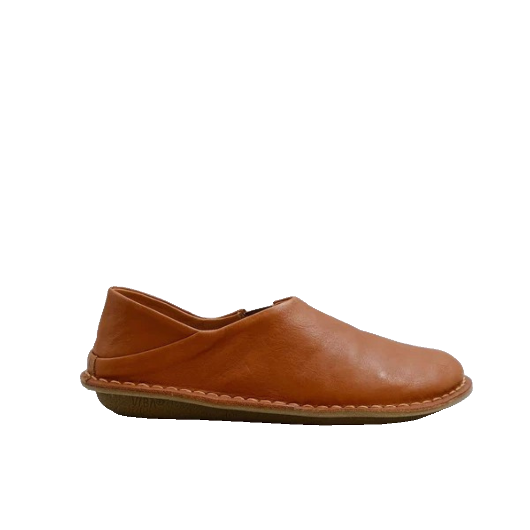 Vibae Zuma Leather Unisex Cognac sko, sedd från sidan