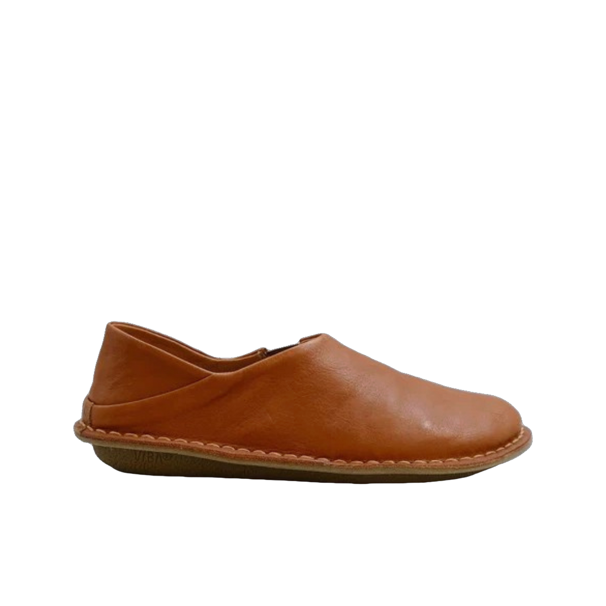 Vibae Zuma Leather Unisex Cognac sko, sedd från sidan