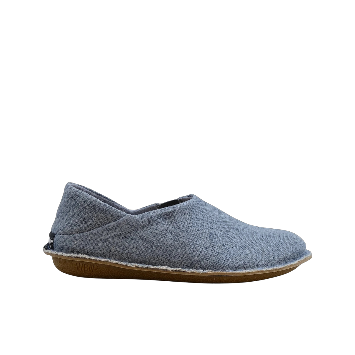 Vibae Zuma Linen Unisex Pacific Blue sko, sedd från sidan